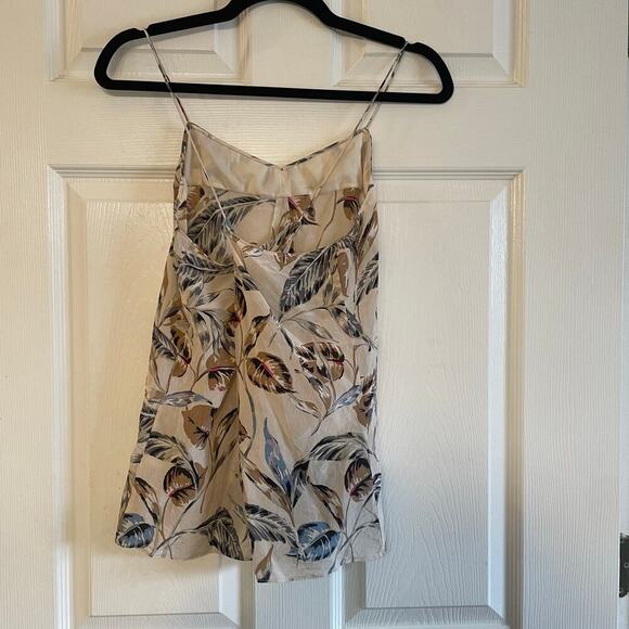Madewell 100% silk spaghetti strap floral top size medium - Picture 2 of 9